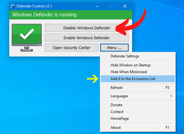 Disable Windows Defender Dengan Aplikasi Sordum