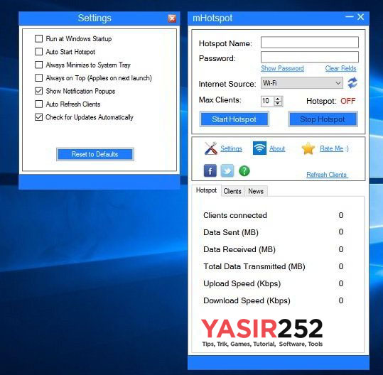 mHotspot Untuk Membuat Hotspot Virtual Gratis