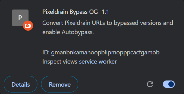 Pixeldrain Limit Bypass Chrome Extension