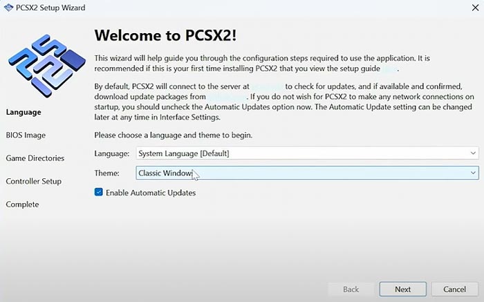 Cara mengatur sistem dan mengganti bahasa di PCSX2